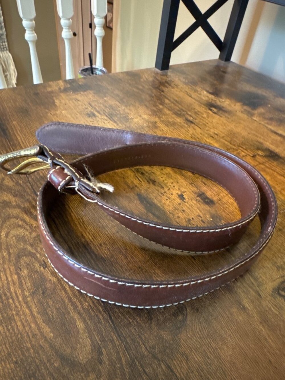 Vintage Brown Leather Belt Ralph Lauren